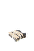 HH1258-Anita Cotton Knit Cloth Set In Charcoal & Cream Stripes - Set Of 3-Hausette 